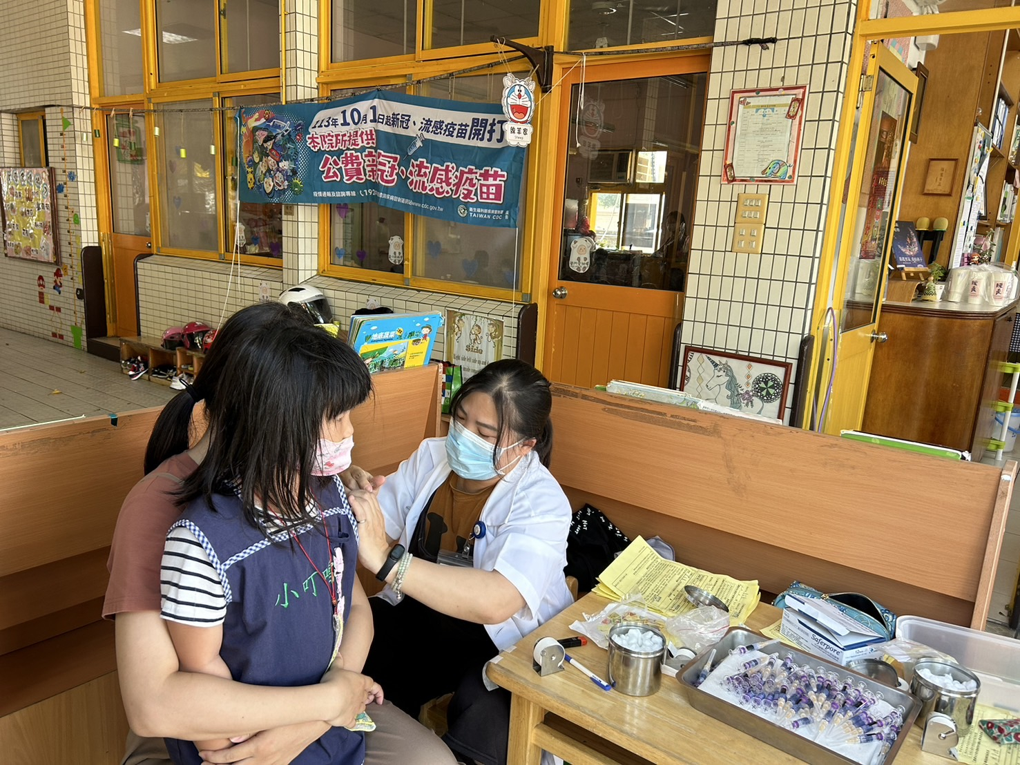 113年10月8日小叮噹幼兒園流感接種照片4